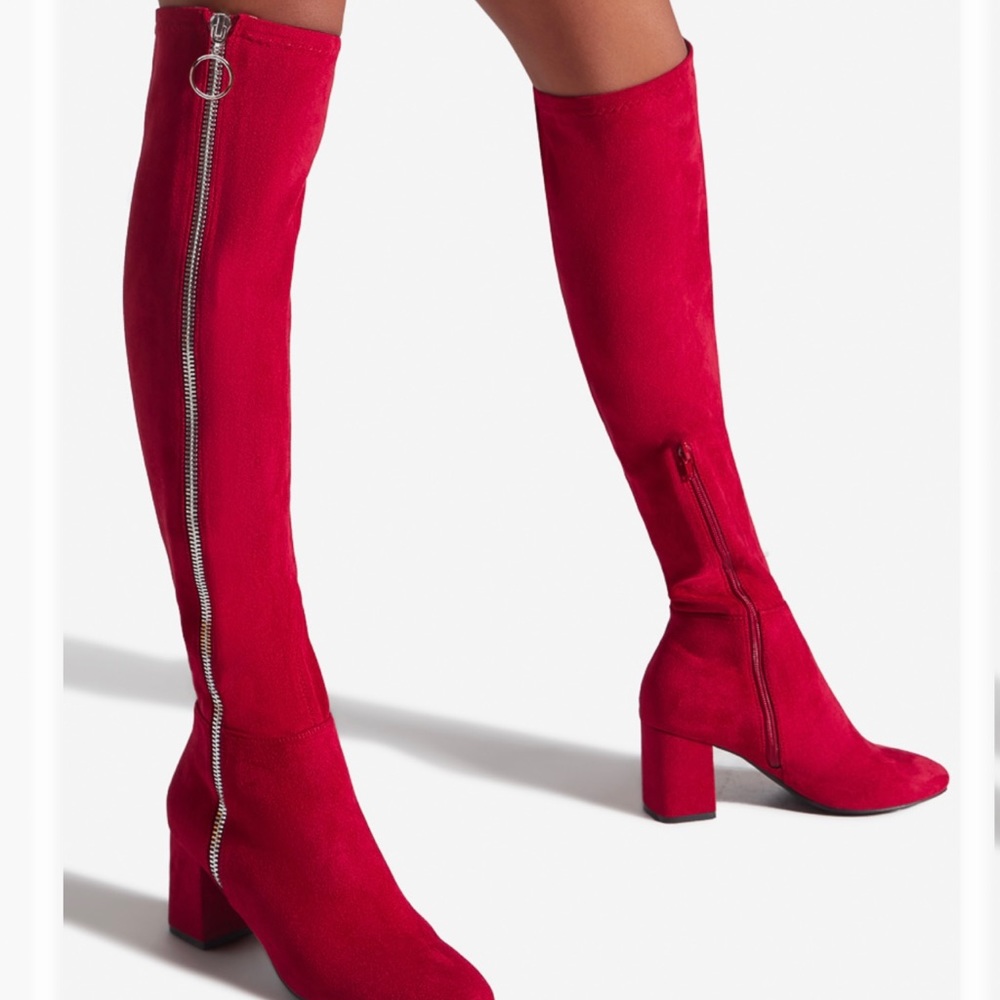 Suede over the knee boots